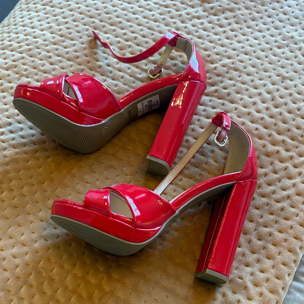 Wild Diva Red Patent Heels